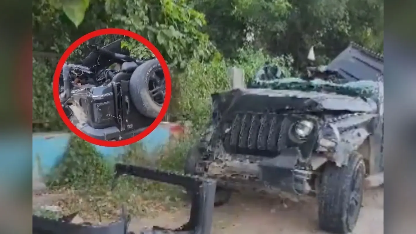 Watch Video : डिवाइडर से टकराई तेज रफ्तार थार, 5 की मौत, डरावना वीडियो आया सामने