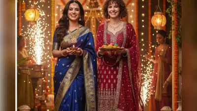 Festive Outfit Ideas: आपके लुक से नहीं हटेगी नजरें, त्योहारों में दिखें सबसे खास, ट्राई करें ये आउटफिट आइडियाज