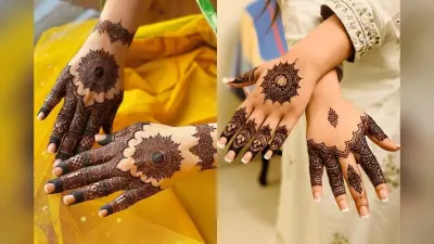 Karwa Chauth Mehndi Design 2025: हाथों में रचाएं पियां के नाम की मेहंदी देखें लेटेस्ट मेहंदी डिजाइन