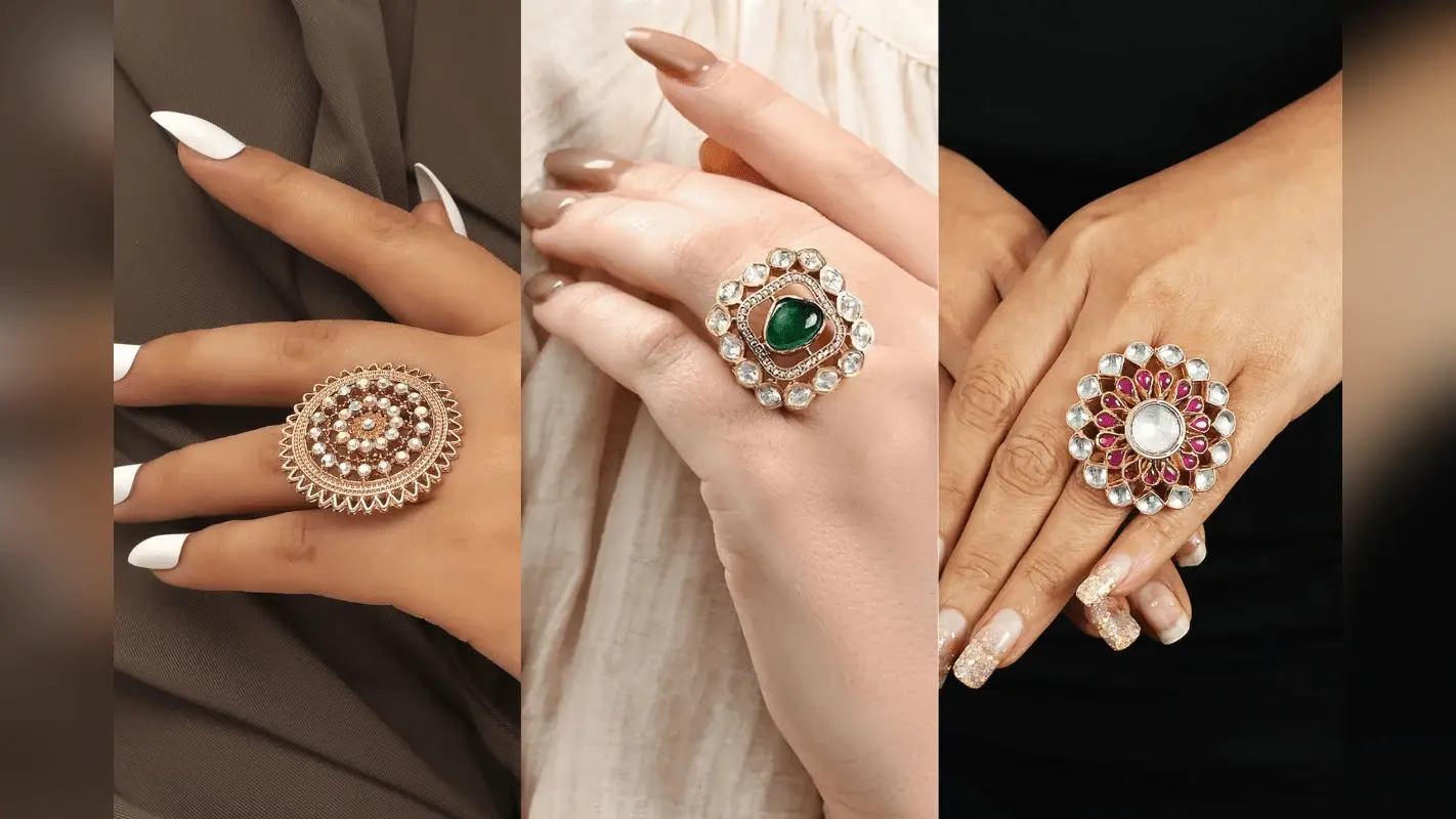 Latest Jadau Ring Design: फेस्टिव सीजन में जरूर ट्राइ करें जड़ाऊ रिंग, देखें लेटेस्ट डिजाइन