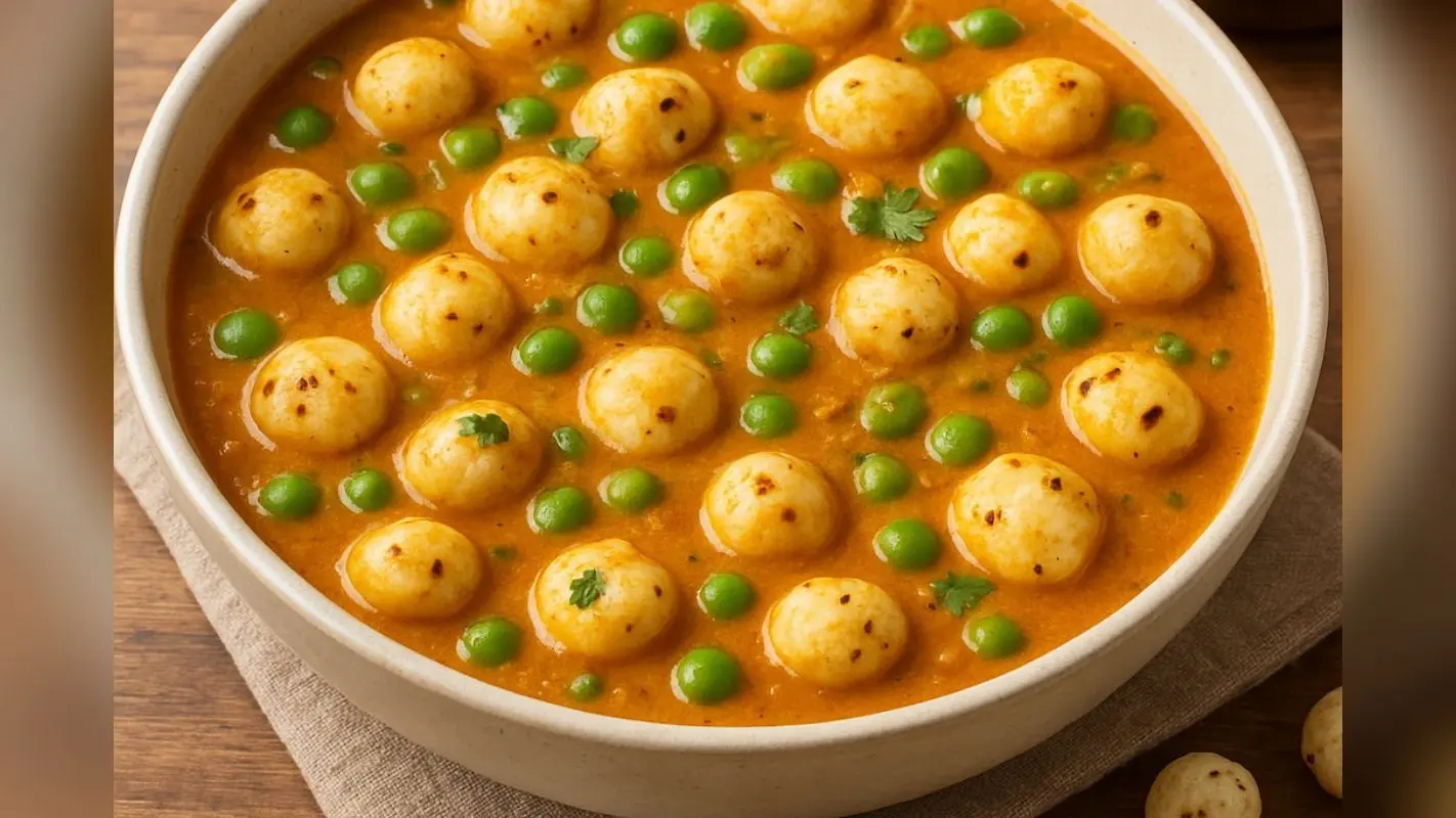 Makhana Matar Curry: शाही स्वाद पाएं अब घर पर, रोटी-नान के साथ बनाएं मटर मखाना करी