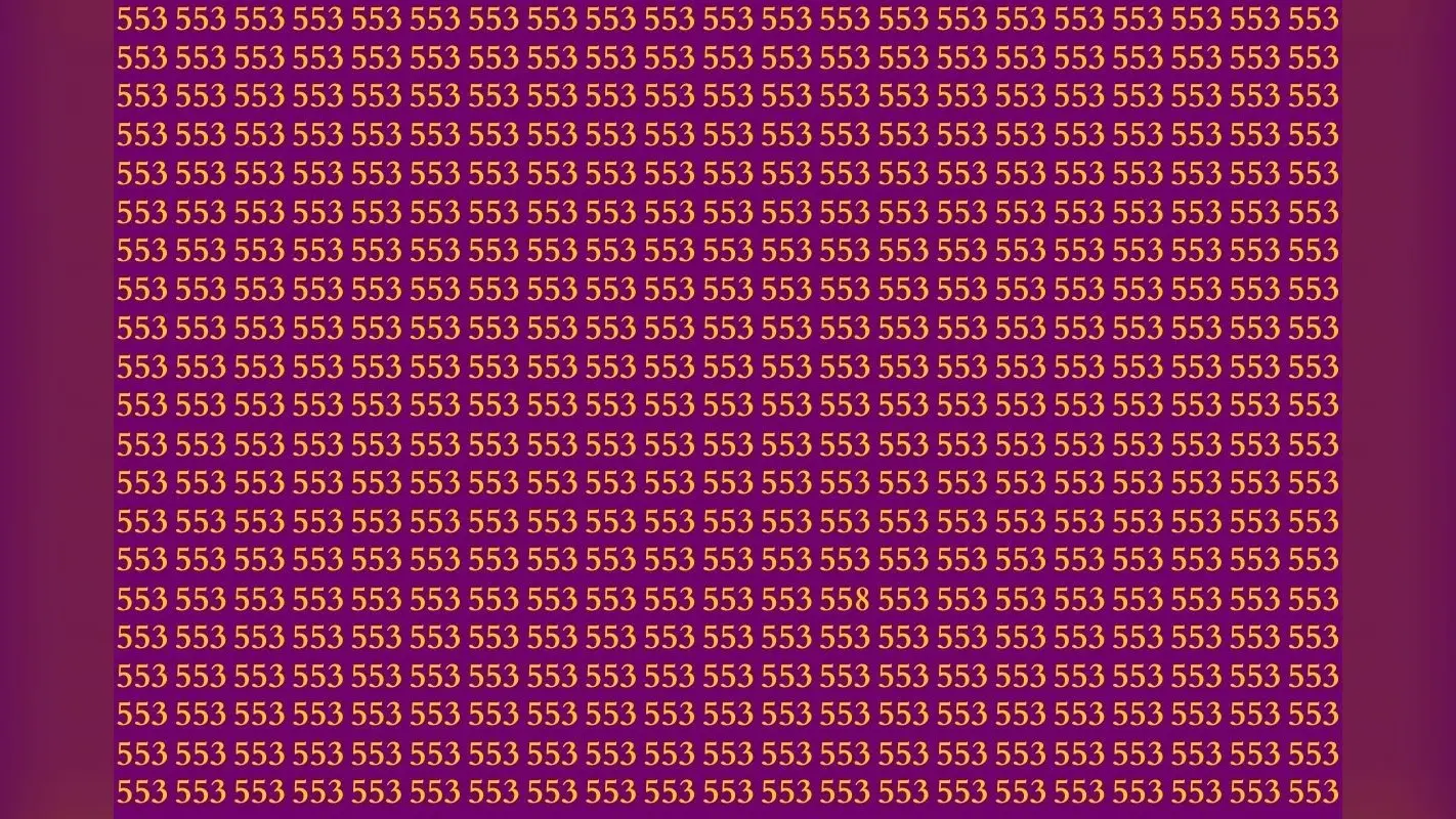 Optical Illusion: 553 की भीड़ में छिपा है ‘558’, क्या आप 10 सेकंड के अंदर ढूंढ पाएंगे?