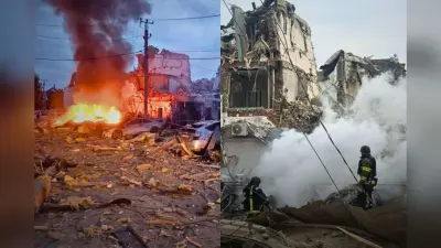 Russia Ukraine War: यूक्रेन पर भयंकर बमबारी, रूस ने दागे सैकड़ों ड्रोन और मिसाइल, कई इमारतें बनी खंडहर