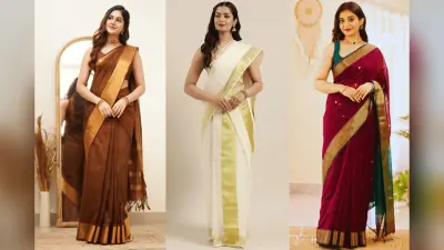 Onam Saree: ओणम 2025 पर पहनें पारंपरिक कसावु साड़ियां देखें न्यू डिजाइन