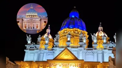 Viral Video Ranchi Durga Puja Pandal 2025: रांची में दुर्गा पूजा के पंडाल को लेकर बवाल, वेटिकन सिटी की तर्ज पर बनाया मां का पंडाल, वीडियो वायरल