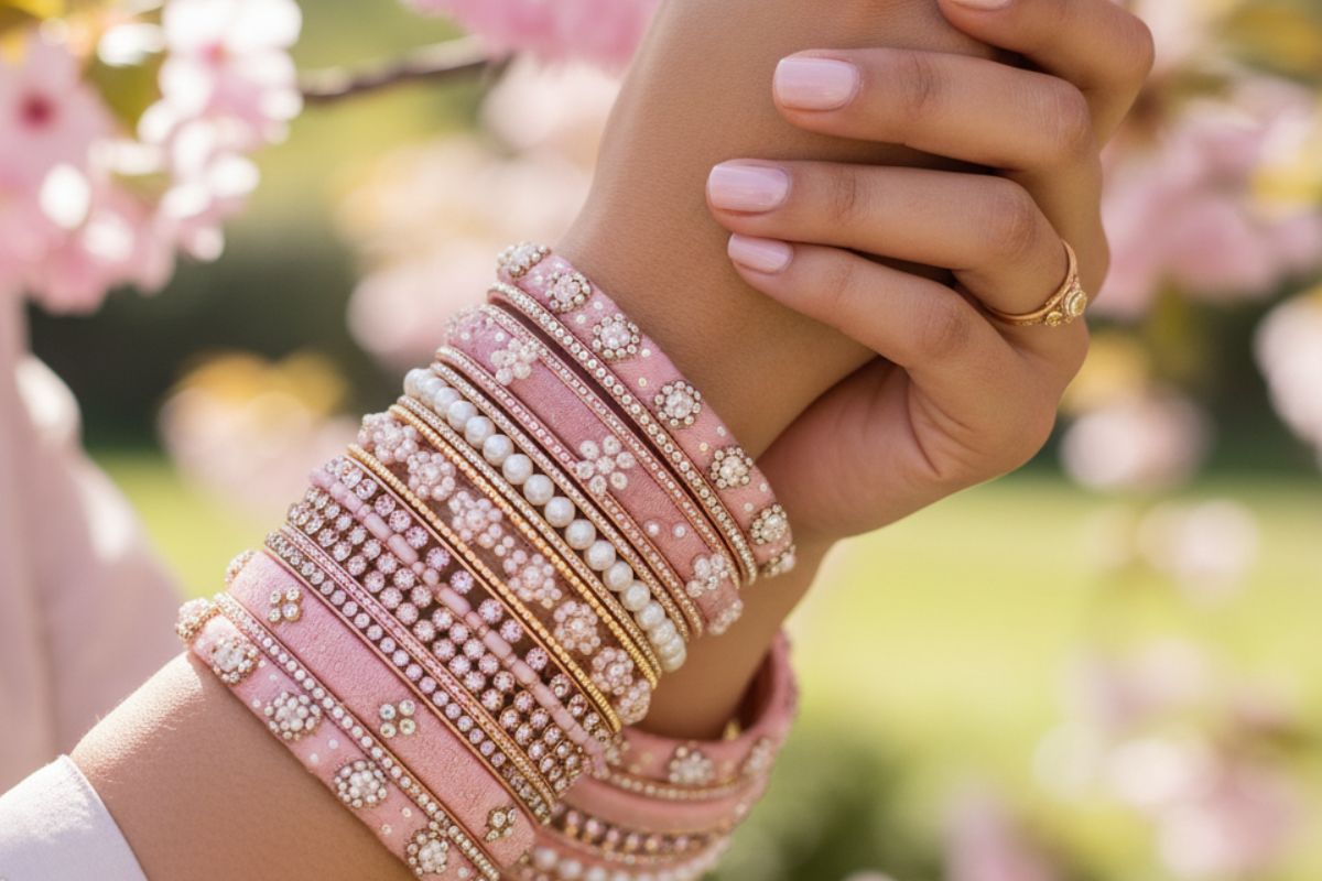 stone work bangles