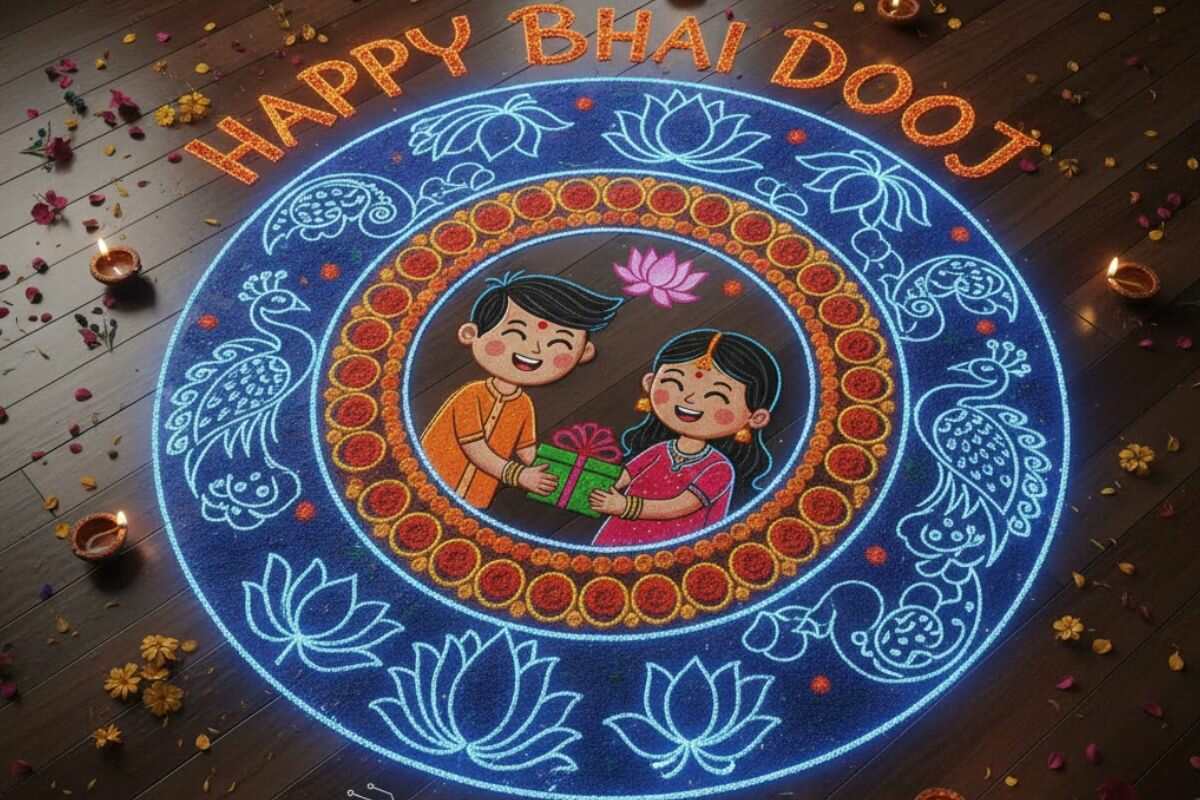 Bhai Dooj Special Rangoli Design