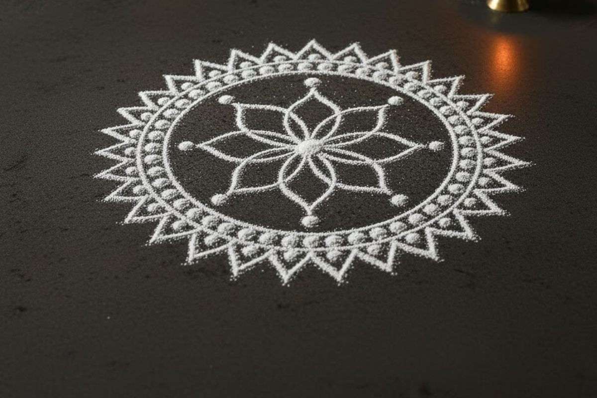 Rice Flour Rangoli