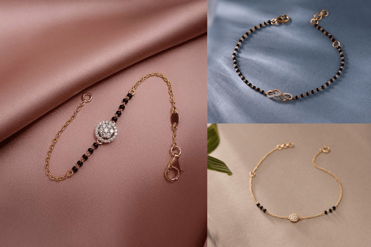 Surprise your wife this Karwa Chauth with elegant pearl and stone work bracelet