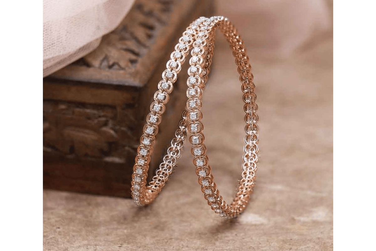 Gift your wife this Karwa Chauth beautiful engraved gold kangan for a royal look