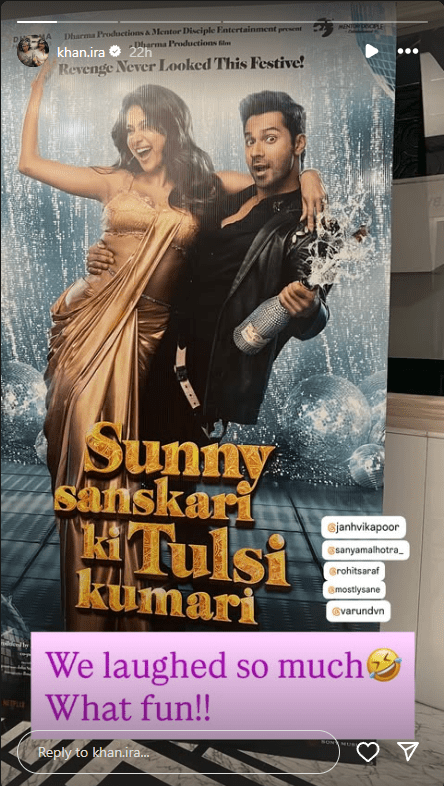 Ira Khan reviews Sunny Sanskari Ki Tulsi Kumari