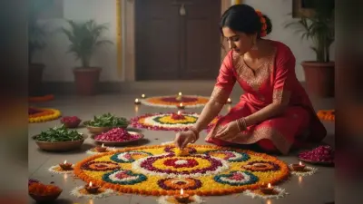Kali Puja Special Flower Rangoli Design: काली पूजा पर फूलों की रंगोली से घर सजाएं, मेहमान भी हो जाएंगे खुश