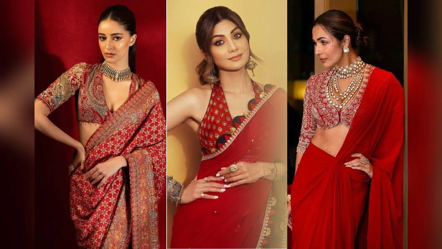 Red Blouse Design: शिल्पा से मलाइका तक इन रेड ब्लाउज डिजाइन्स से पाएं बॉलीवुड जैसा ग्लैमरस लुक