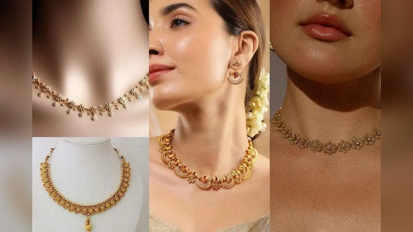 Gold Necklace Designs: सोना महंगा है तो भी धनतेरस में लें ये लेटेस्ट हल्के वजन के बजट फ्रेंडली गोल्ड नेकलेस डिजाइन्स