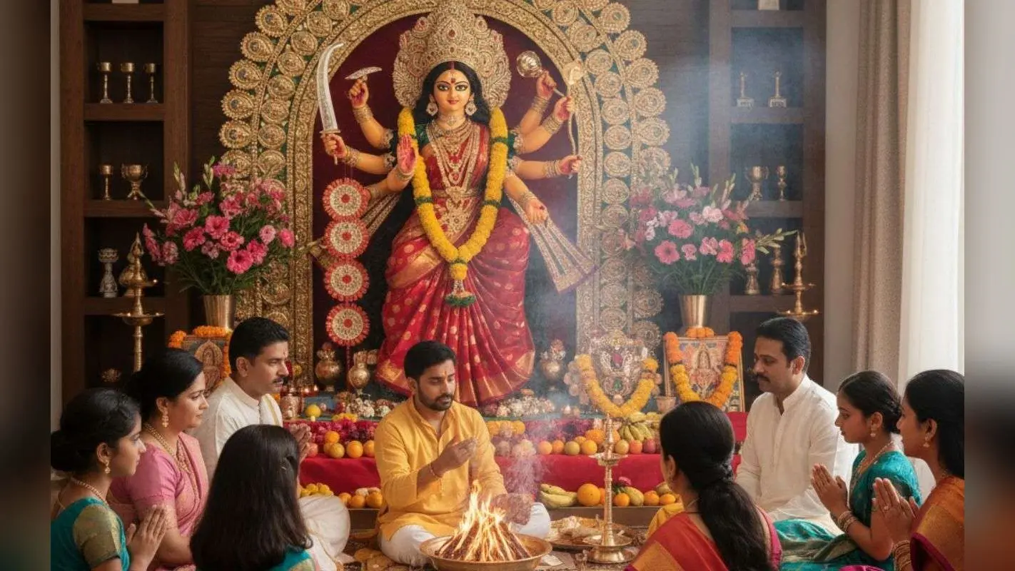 Happy Maha Navami 2025 Wishes Quotes in Hindi: मां के चरणों में जो भेंट चढ़ाते हैं … आज दुर्गानवमी पर यहां से भेजें शुभकामनाएं, मैसेज और कोट्स