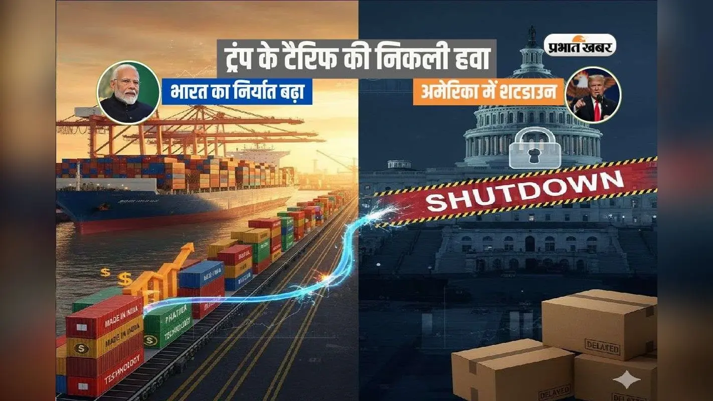 ट्रंप के टैरिफ की निकली हवा! भारत का 6.74% निर्यात बढ़ा, अमेरिका में शटडाउन