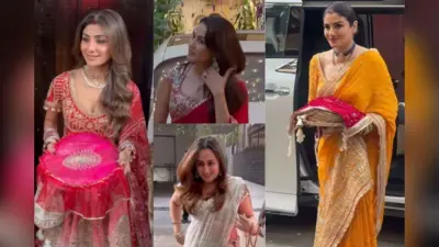 Karwa Chauth 2025: रवीना टंडन से लेकर शिल्पा शेट्टी तक, स्टार दिवाज ने ट्रेडिशनल लुक में बिखेरा ग्लैमर