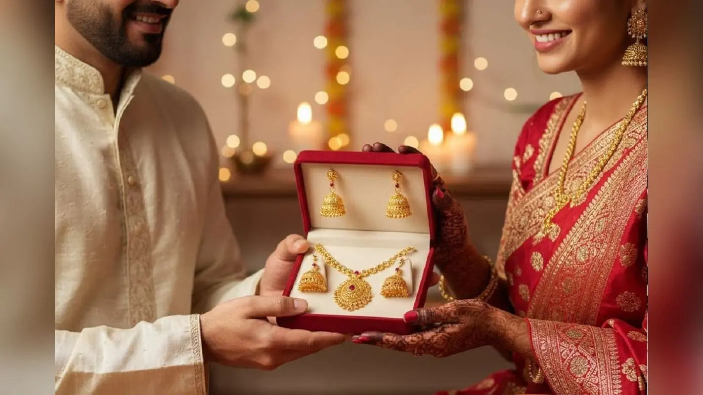 करवा चौथ पर क्यूट-सी बीवी को कैसे दे पाएंगे गोल्ड का गिफ्ट, 1 साल में कितना महंगा हो गया सोना?