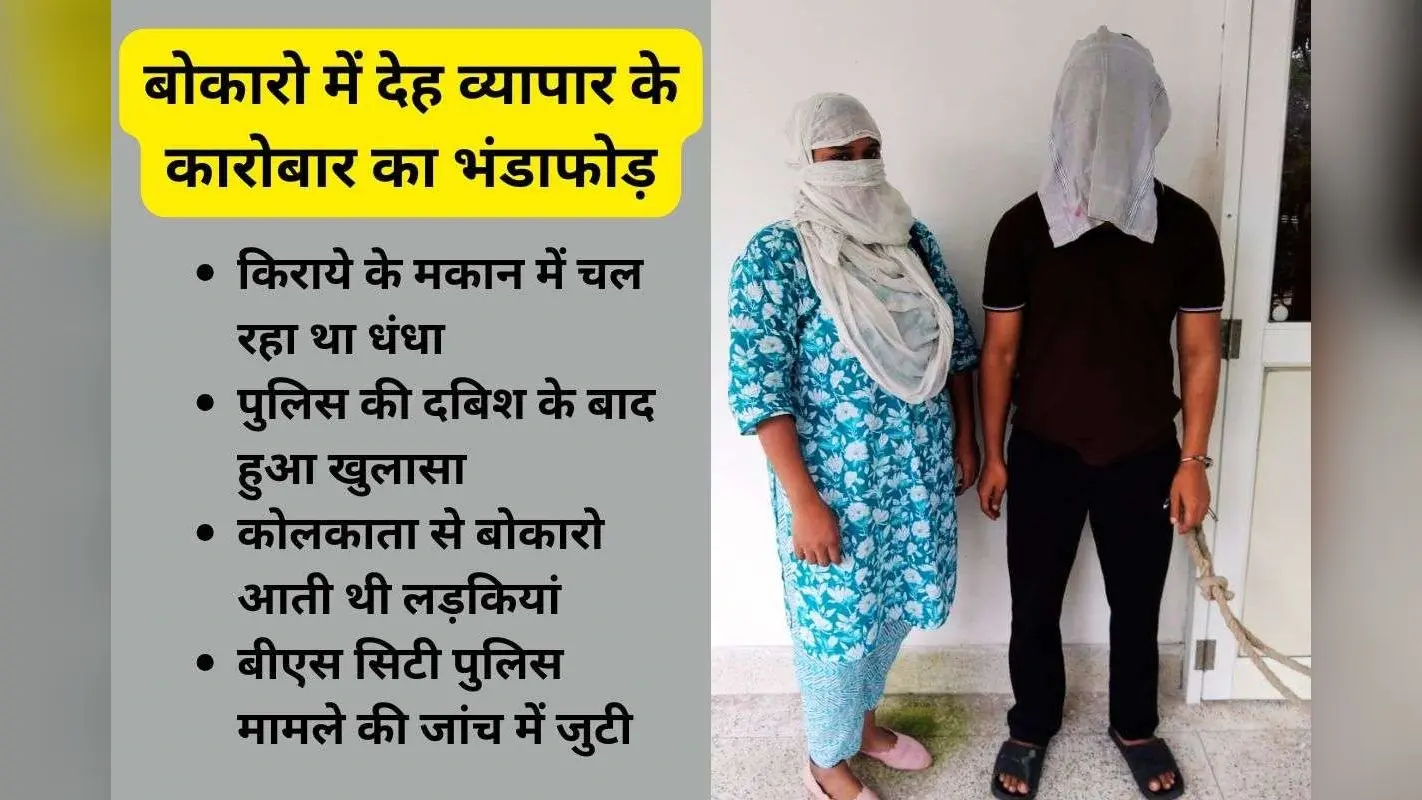 बोकारो के को-ऑपरेटिव कॉलोनी में चल रहा था देह व्यापार का धंधा, 2 गिरफ्तार