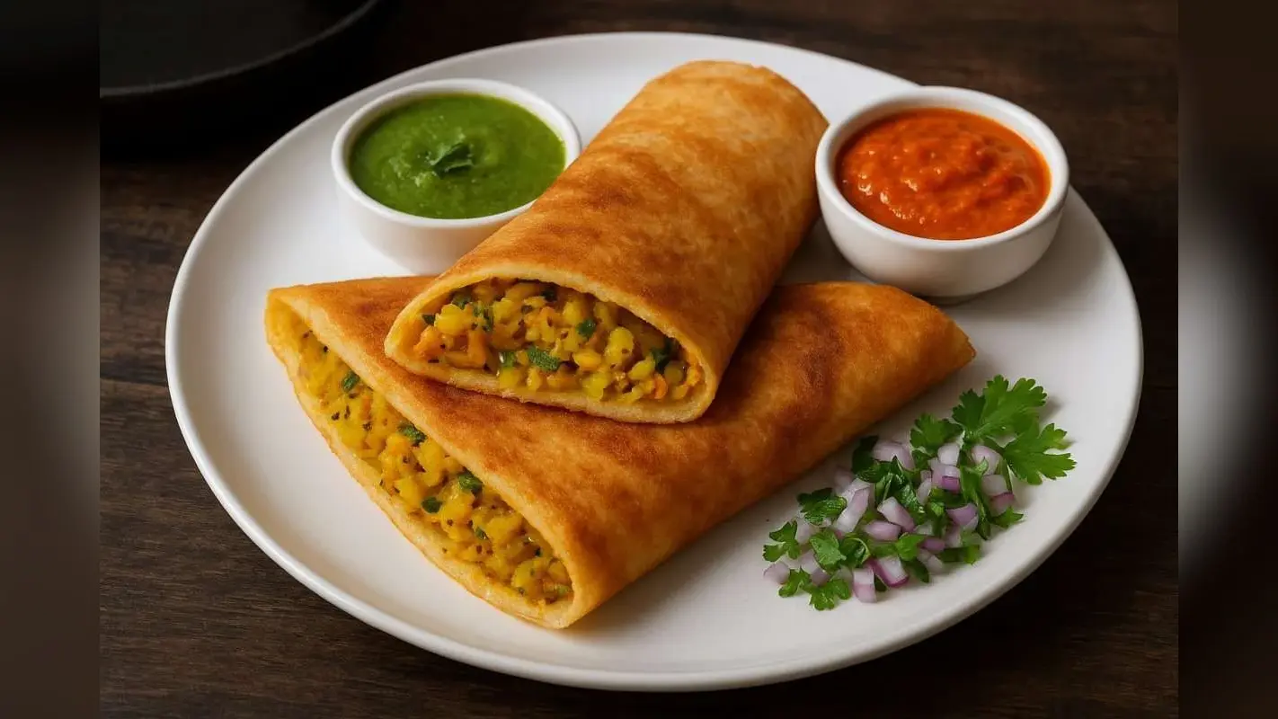 Stuffed Atta Dosa Recipe: मिनटों में बनाएं बाहर से क्रिस्पी और अंदर से मसालेदार स्टफ्ड आटा डोसा, जानें गेहूं के आटे से बनी डिश की रेसिपी