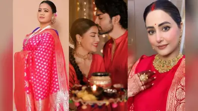 Karwa Chauth 2025: टीवी की ग्लैमरस बहुओं ने मनाया करवा चौथ, देखें भारती सिंह, हिना खान और अंकिता लोखंडे का ट्रेडिशनल लुक