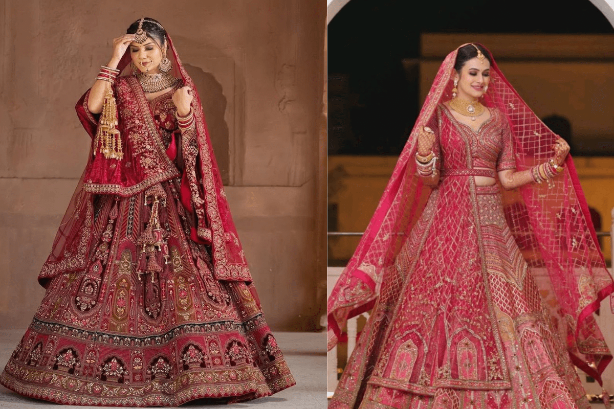Heavy Embroidered Bridal Lehenga