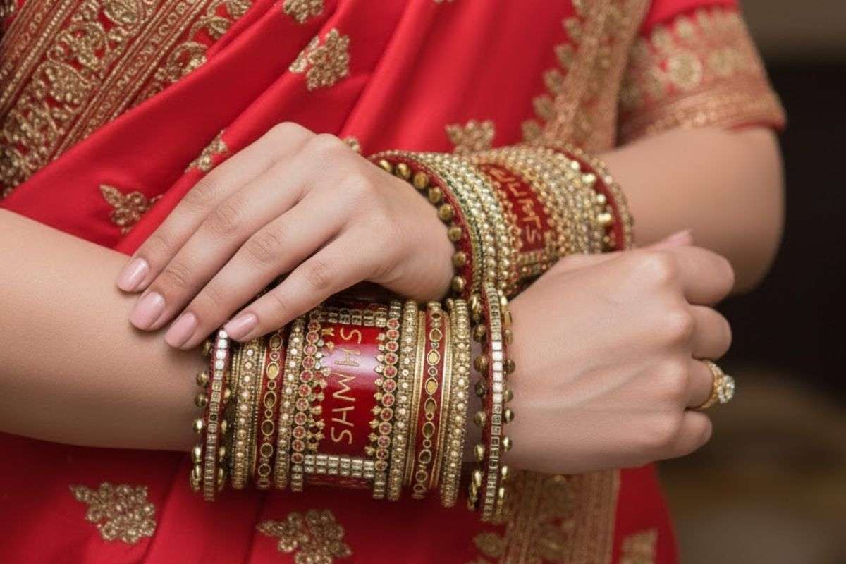 Name Studded Chura Design