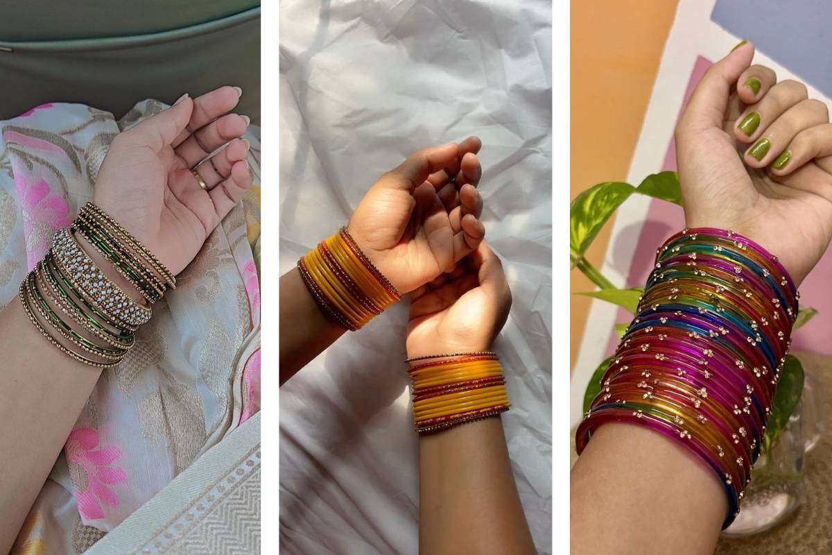 Colourful bangles design for festive wear