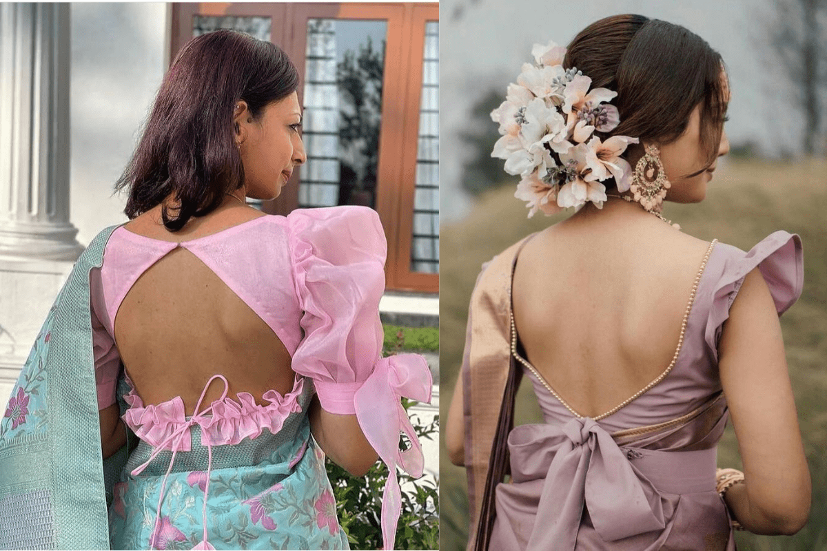 Ruffle/Frill Blouse Back Designs