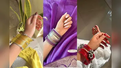 Beautiful Bangle Design: कांच की चूड़ियों के साथ करें ये यूनिक पेयरिंग, हाथों को दे ऐस्थेटिक लुक