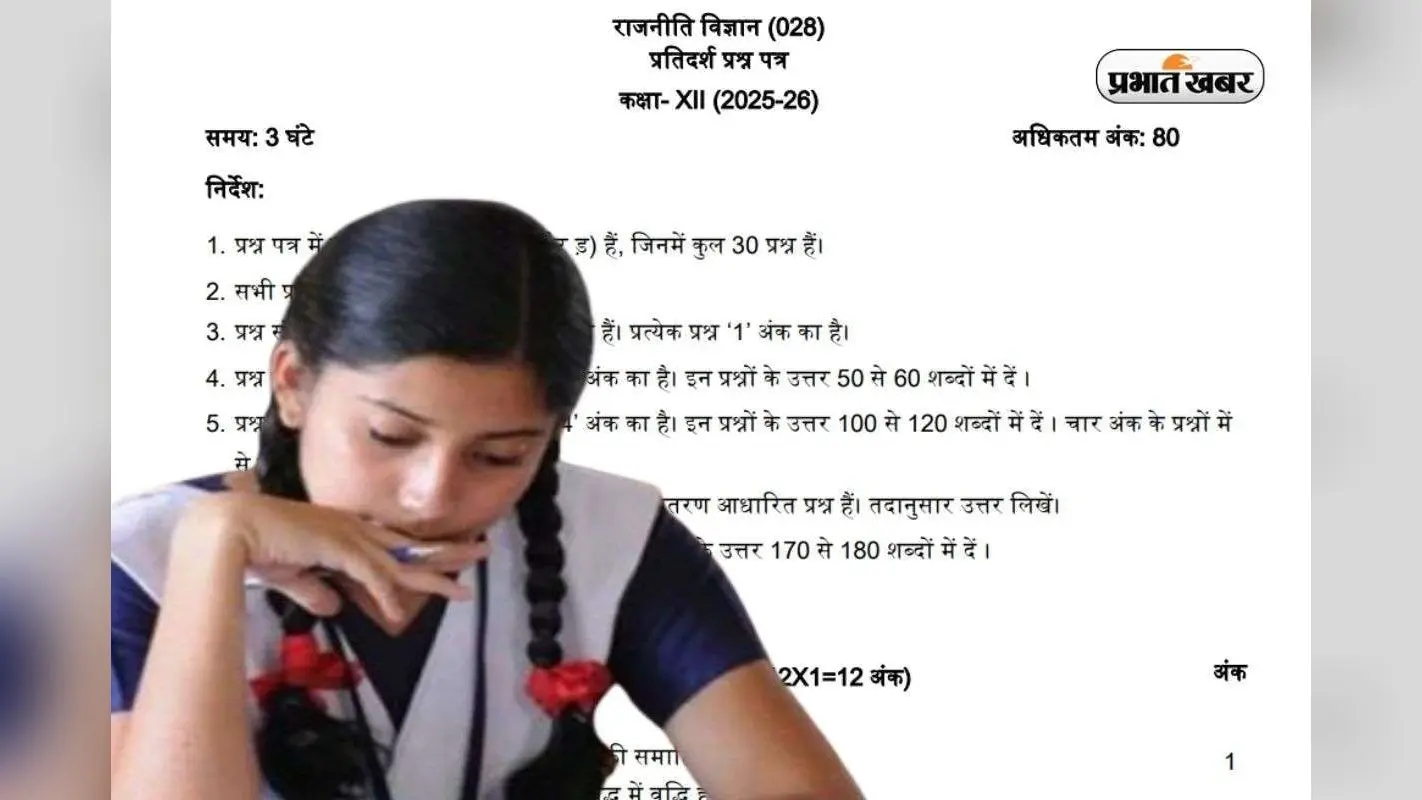 CBSE Board Sample Paper 2026: मैप से आएगा 1 जरूरी सवाल, देखें पॉलिटिकल साइंस का सैंपल पेपर