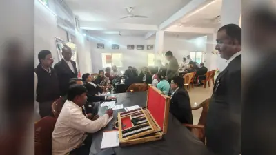 भारती के शिविर में अधिवक्ताओं ने करायी स्वास्थ्य जांच