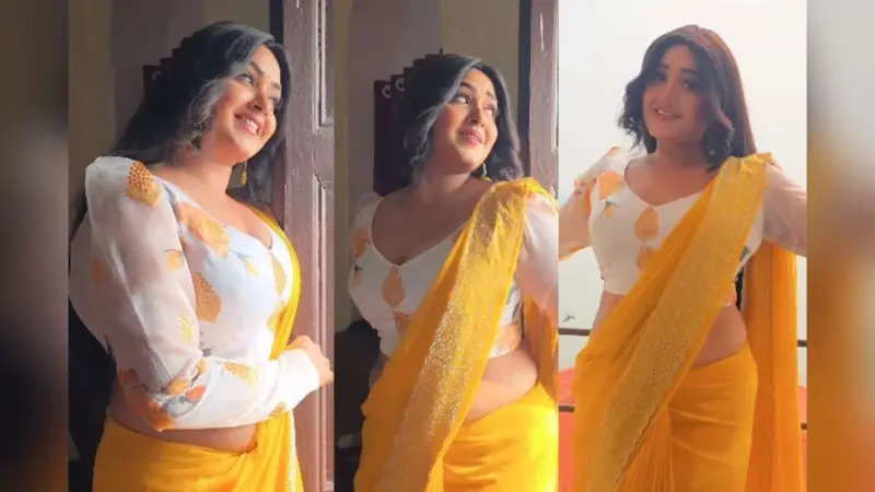 Kajal Raghwani Reel Video: काजल राघवानी पिली साड़ी में अदाओं से जीत रहीं दिल, ‘गली में आज चांद निकला’ पर रील वायरल