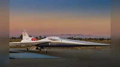 NASA का X-59 कैलिफोर्निया के रेगिस्तान में भरी उड़ान, बना दुनिया का सबसे ‘शांत’ तेज जेट