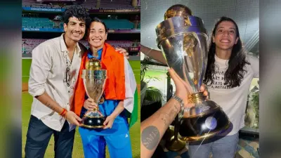 स्मृति के बॉयफ्रेंड ने कुछ इस अंदाज में लिखाया हाथ पर मंधाना का नाम, महिला वर्ल्ड कप में जीत के बाद हुआ वायरल