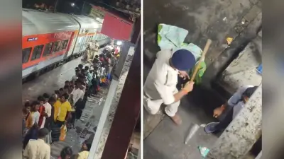 पटना रेलवे स्टेशन पर फिर लगी मजदूरों की लंबी कतार, RJD ने पूछा सवाल – क्या कर रही सरकार ?