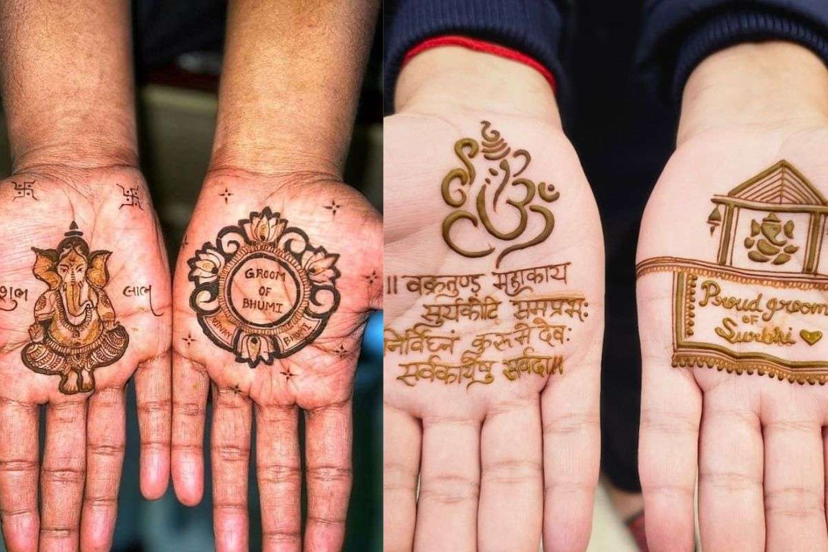 Cufflink-Style Mehndi for the Groom (Image Source: PInterest)