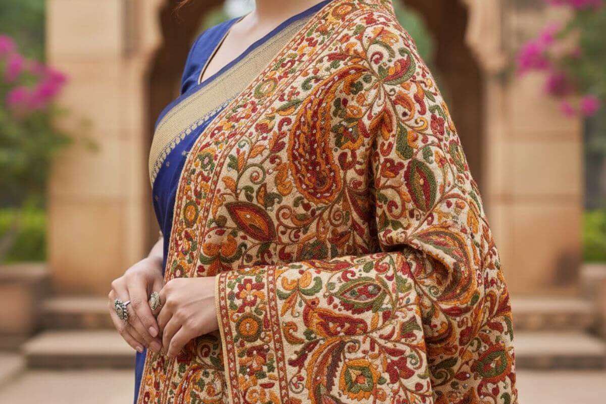 Embroidery stole