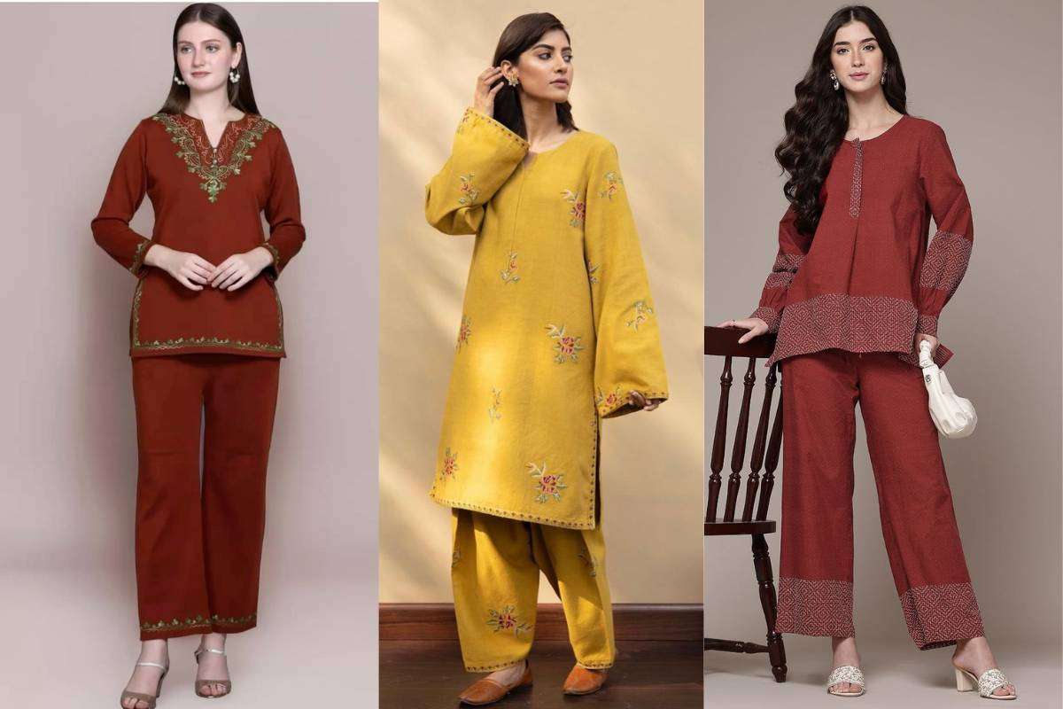 Kashmiri Style Kurta Pajama Co-ord Set for Women