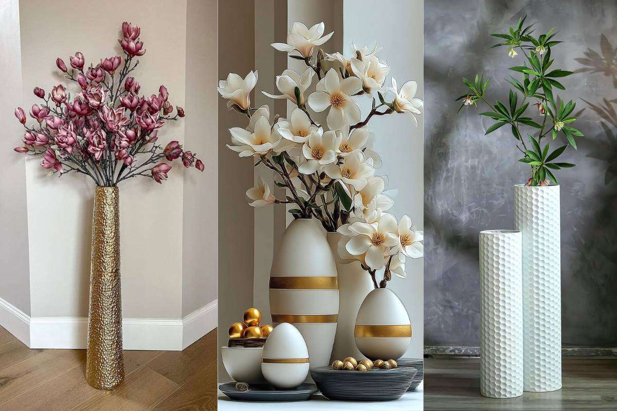 फूलदान के न्यू डिजाइन से लिविंग रूम को दे नया लुक – देखें ट्रेंडी Long Vase Design for Living Room