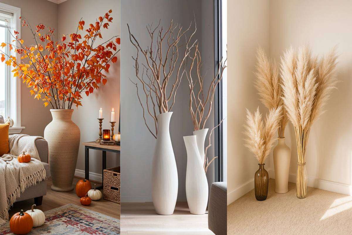 Modern Ceramic Long Vase Design for Living Room
