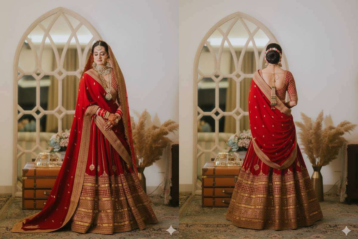 Winter Woolen Bridal Shawl with warm fabric and delicate design – best wool shawl for winter brides
