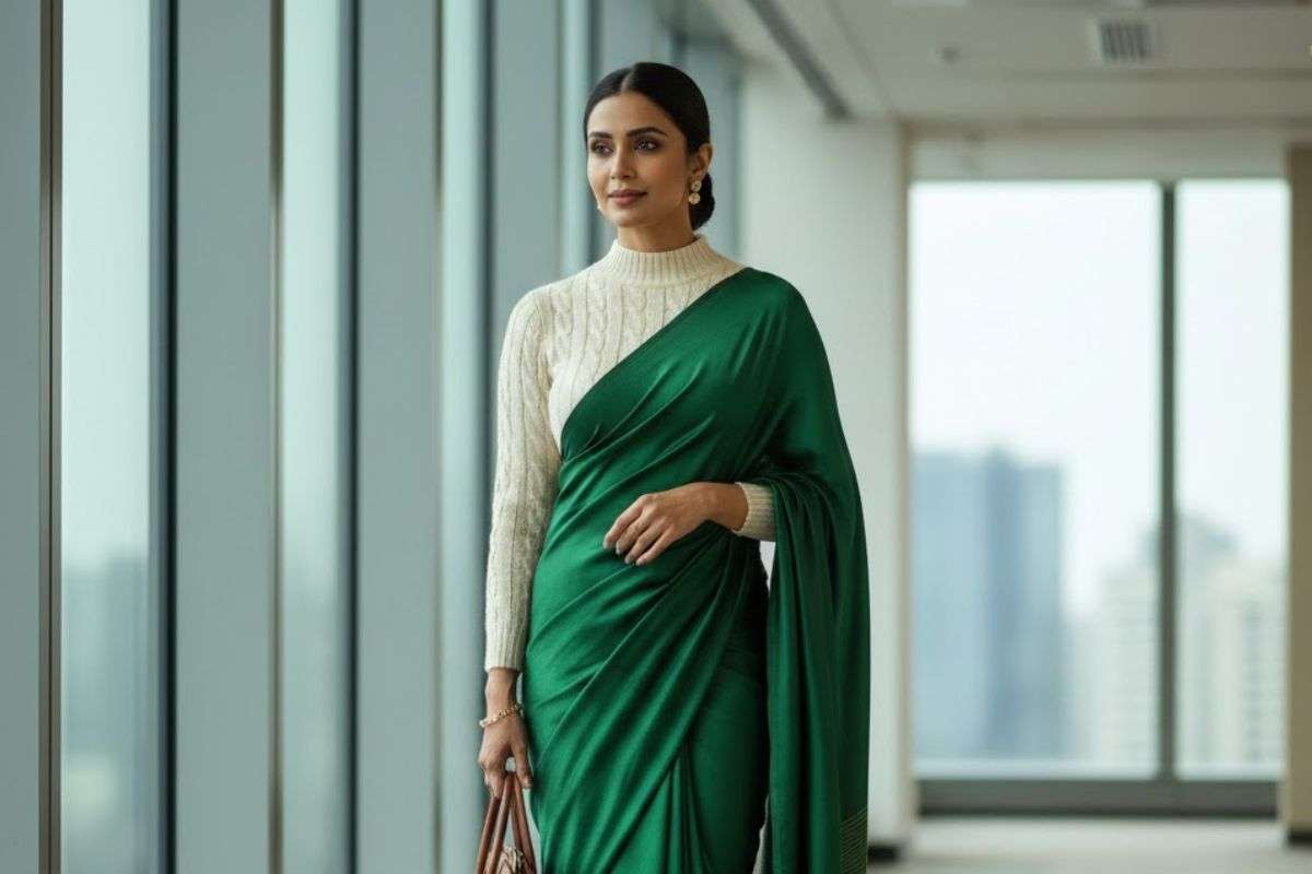 high neck blouse