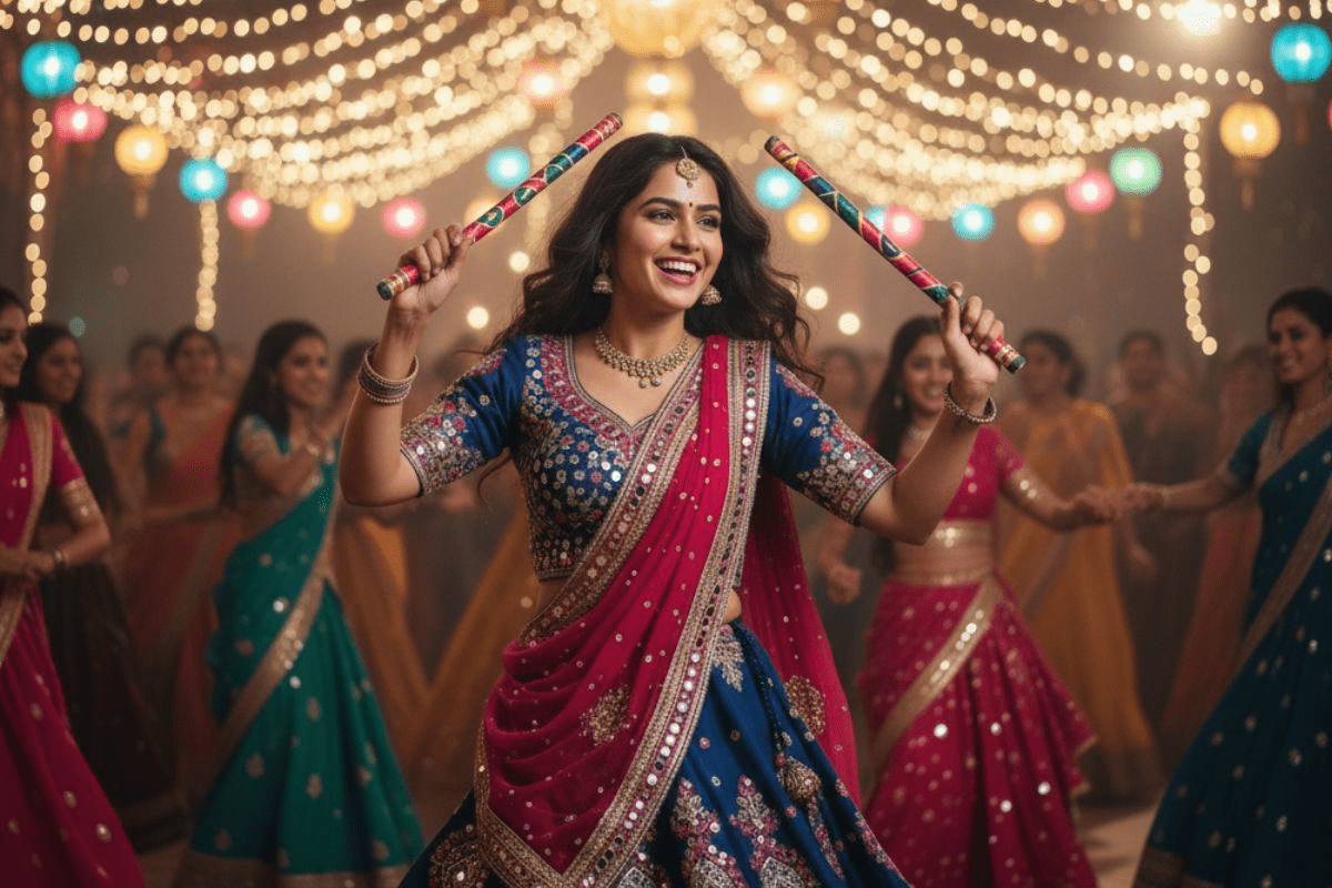 जेमिनी गरबा लुक इमेज