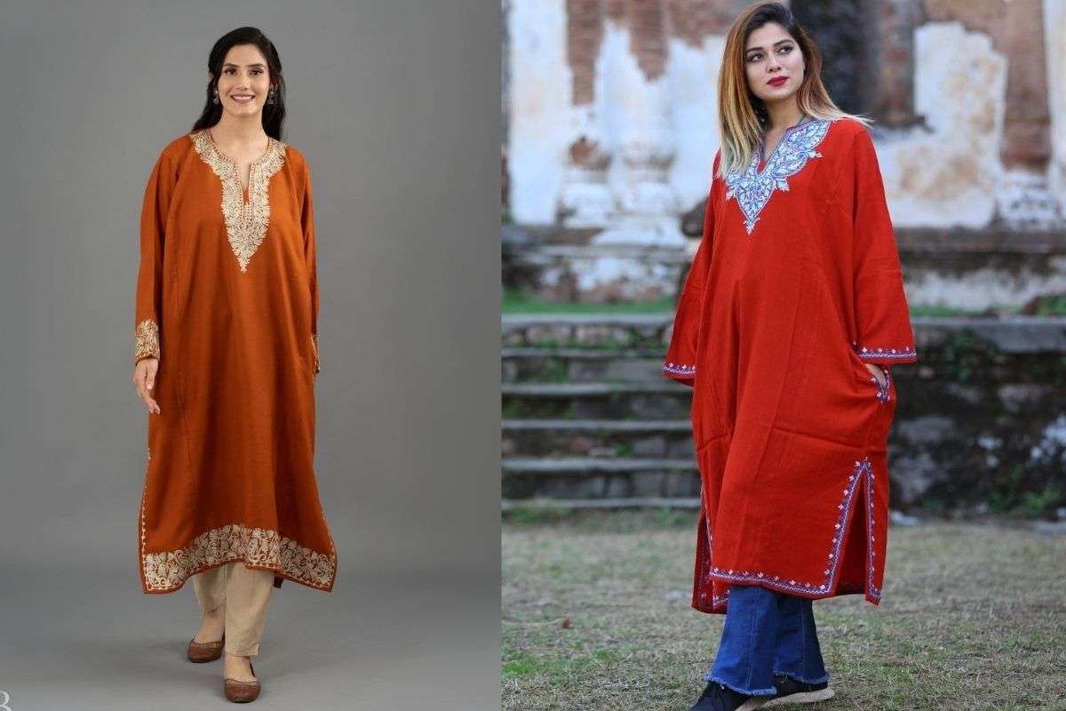 kashmiri phiran style suit (Image Source: Pinterest)