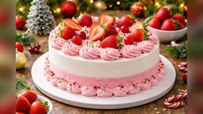 Christmas Special Strawberry Cake: घर पर बनाएं बेकरी जैसा क्रिसमस स्पेशल स्ट्रॉबेरी केक, सब पूछेंगे रेसिपी