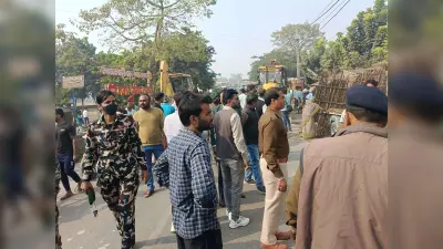 Samastipur News:ताजपुर में अतिक्रमण पर चला प्रशासन का बुलडोजर