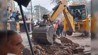 शाहपुर नगर के बनाही रोड में तीसरे दिन भी चलाया गया अतिक्रमण हटाओ अभियान