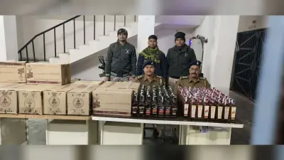 कार से विदेशी शराब जब्त, तस्कर फरार