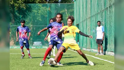 Transgender football league at jrd sports complex : फुटबॉल मैदान में दिखा ट्रांसजेंडरों का जोश